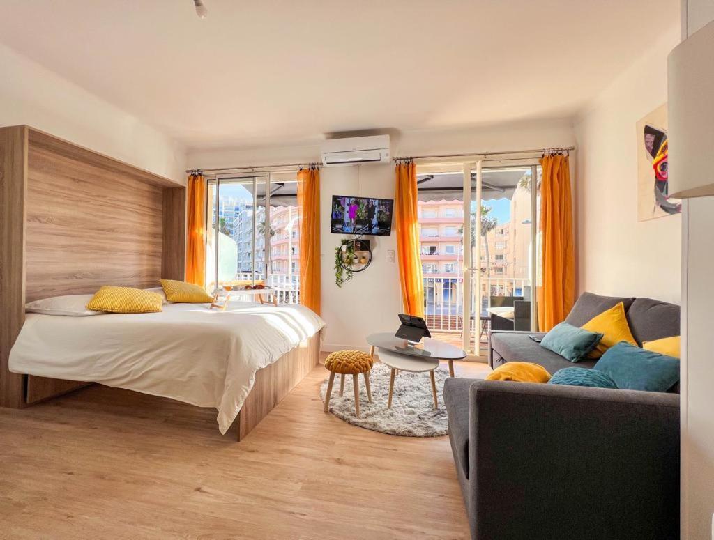 Appartement Vue Mer Parking Prive Place Med Canet-en-Roussillon Exteriör bild